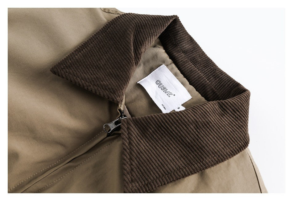 OUSWE レトロ ストリート カーゴパンツ RW77 カーキ ディテール画像 9