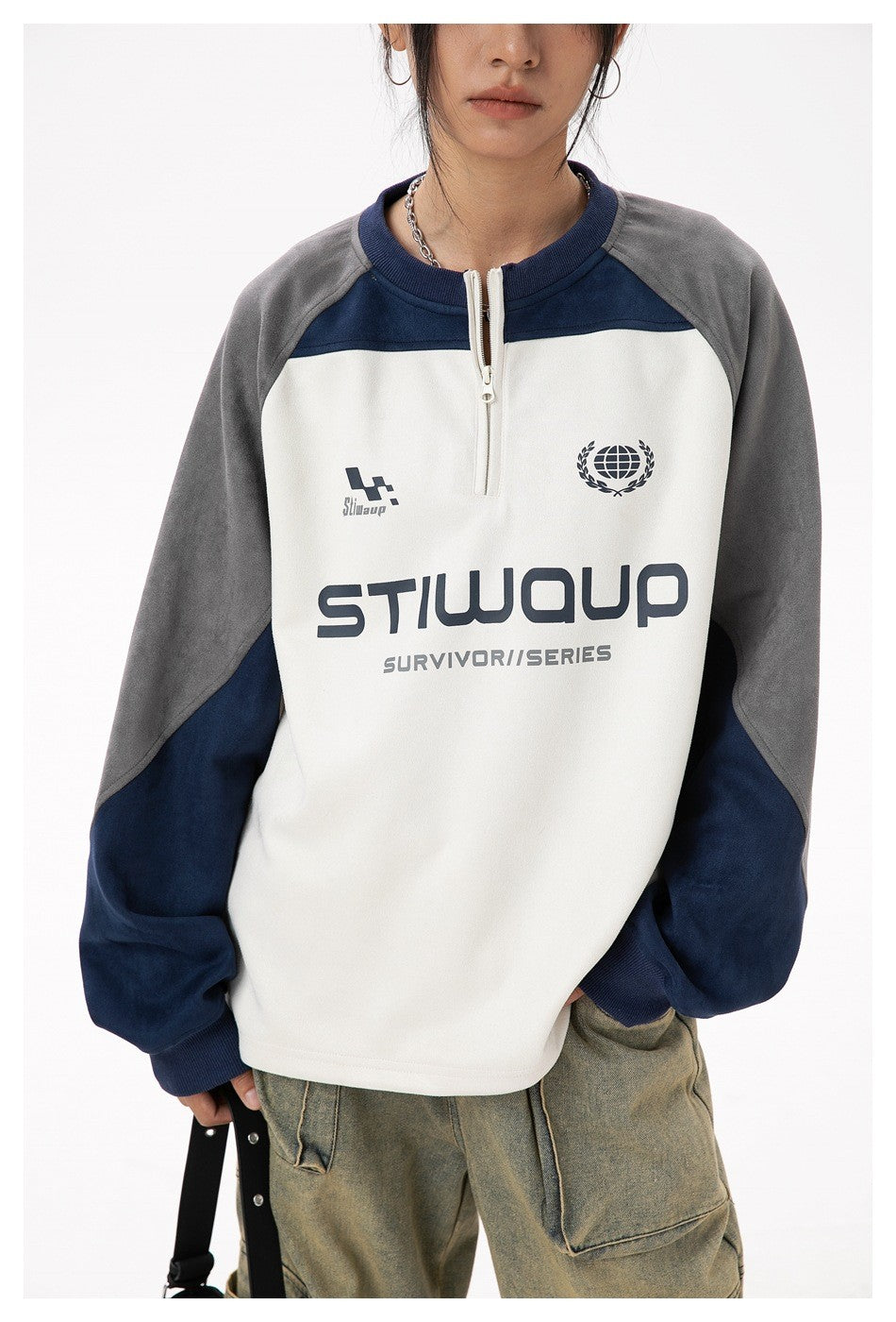 STIWAUP レトロ ルーズ スウェット W639 ディテール画像 9