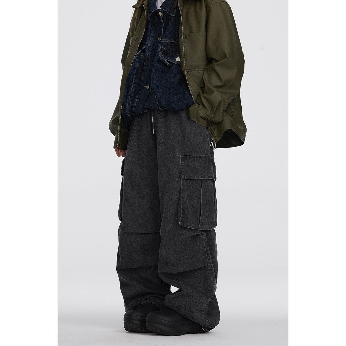 Magmans レトロ ストリート カーゴパンツ K7319 着用画像 3