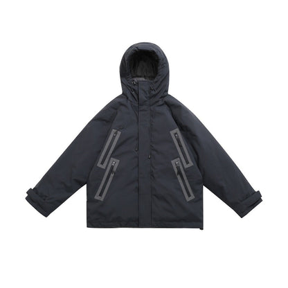 Shibuya Element フード付き ダウンジャケット Y3263 着用画像 6