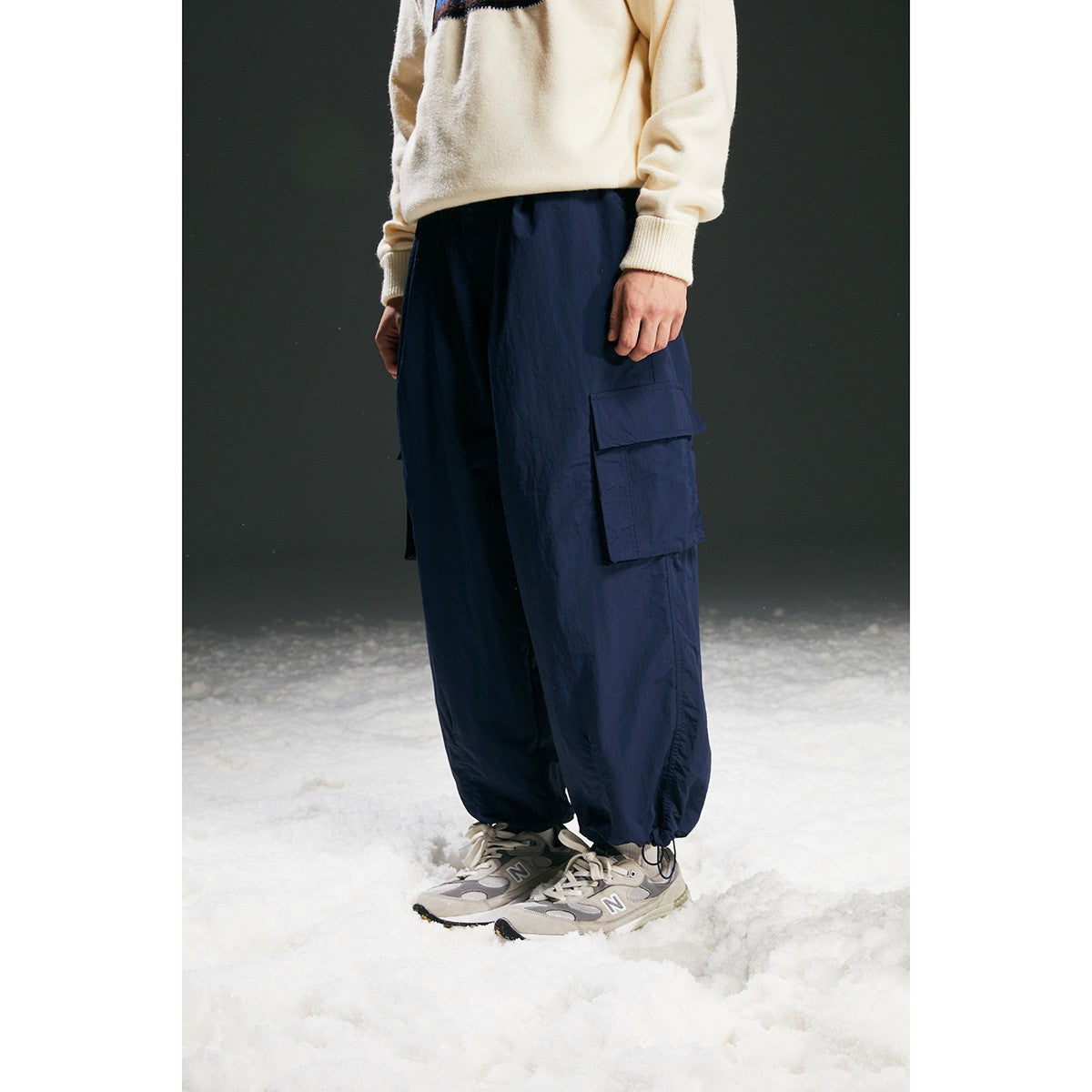 OUSWE レトロ ストリート カーゴパンツ RK49 着用画像 2