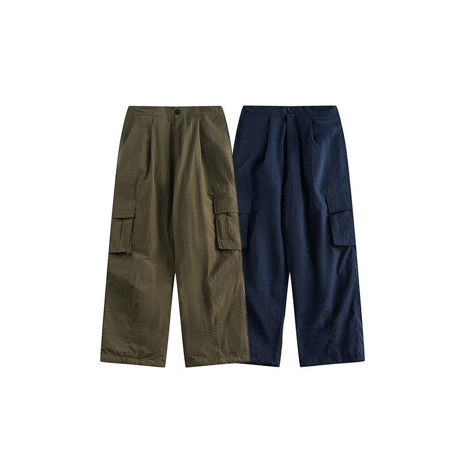 OUSWE レトロ ストリート カーゴパンツ RK49 着用画像 5