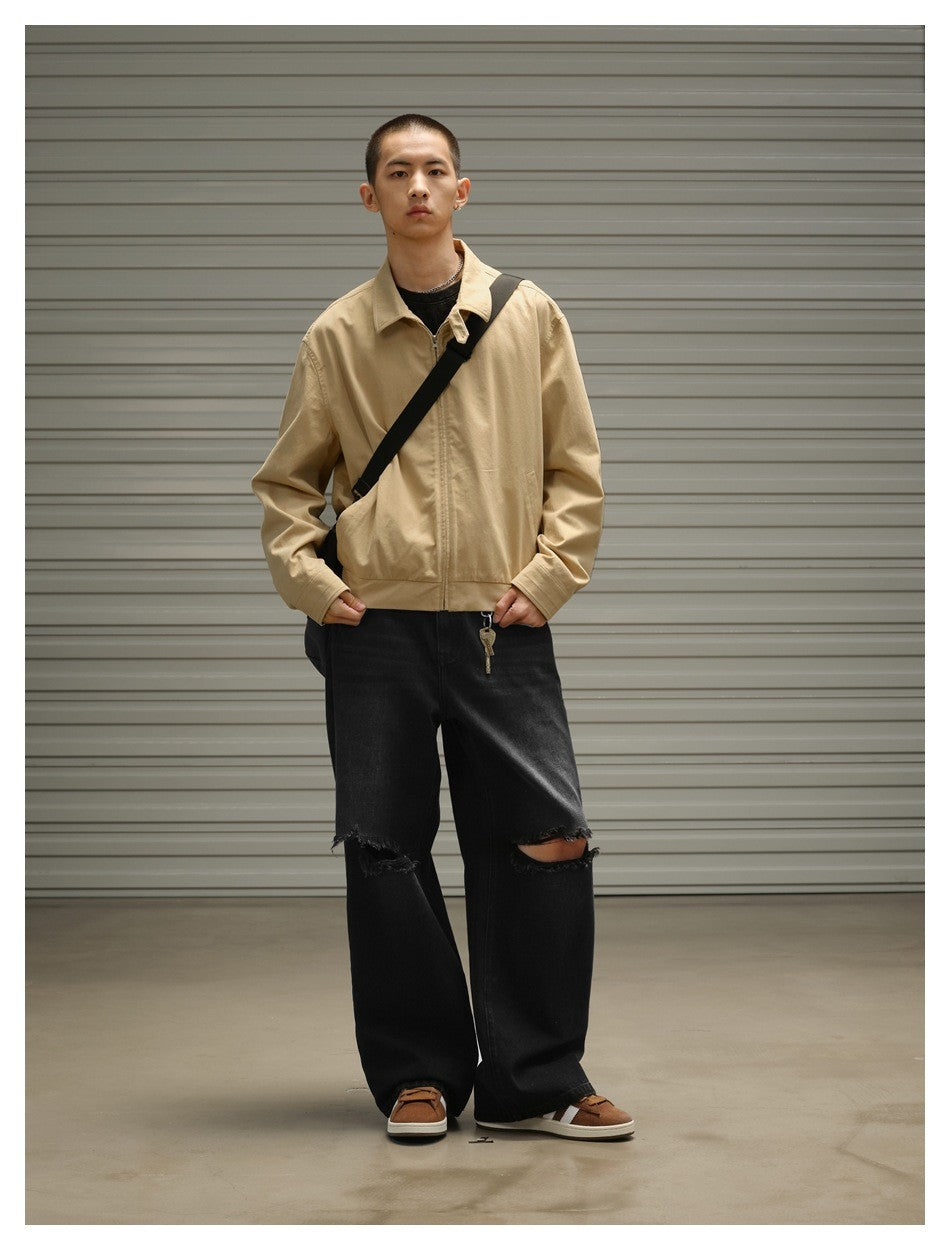 OUSWE レトロ ストリート カーゴパンツ RW100 カーキ ディテール画像 8