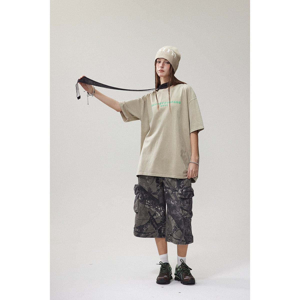 Cannot Surpass ストリート ルーズ Tシャツ T05 着用画像 3