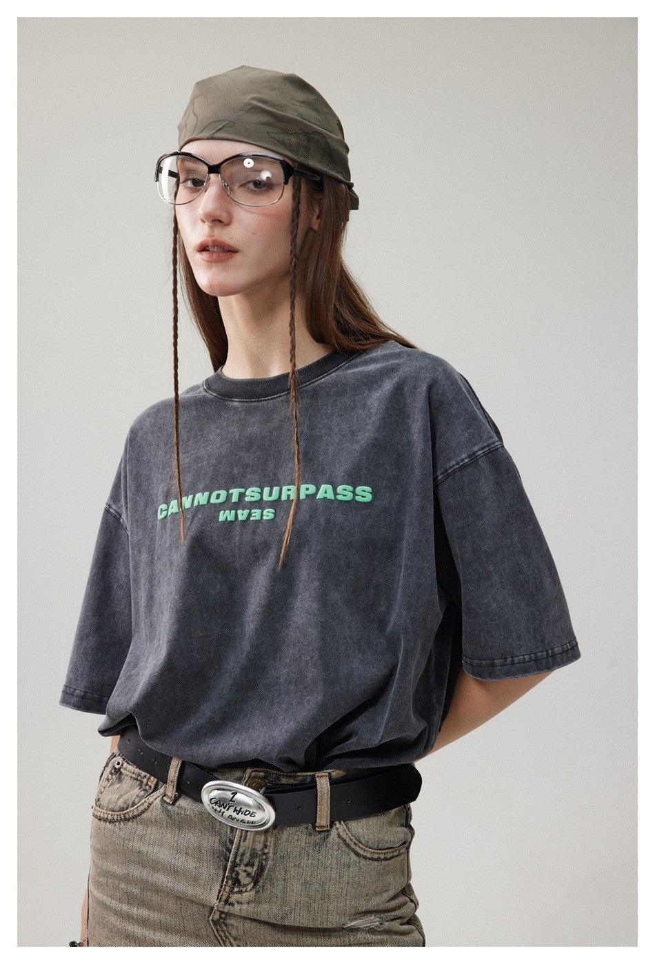 Cannot Surpass ストリート ルーズ Tシャツ T05 ディテール画像 8