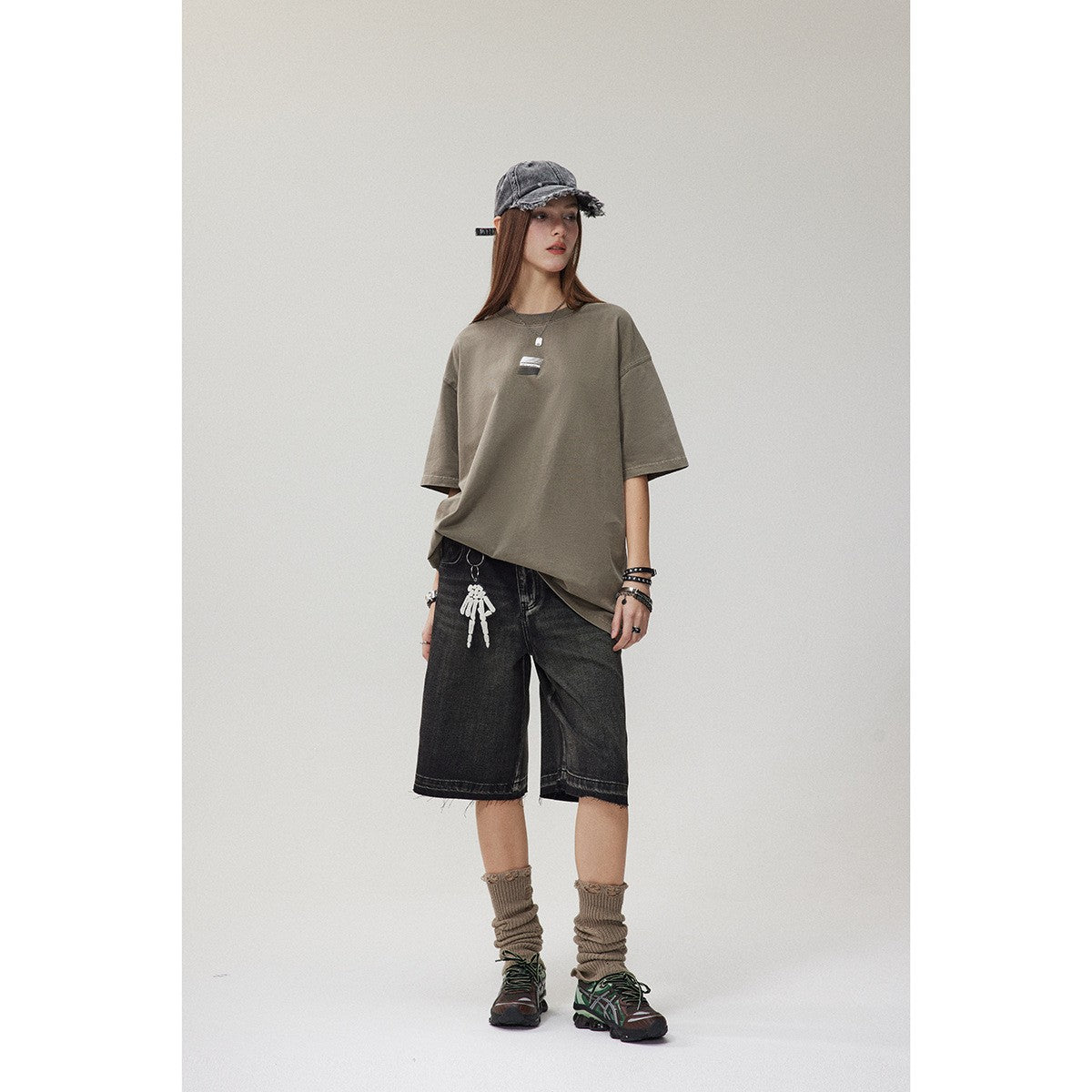 ANSWER ME ウォッシュ レトロ Tシャツ T219 着用画像 3