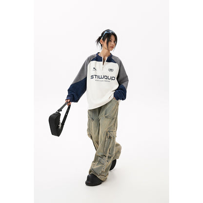 STIWAUP レトロ ルーズ スウェット W639 着用画像 2
