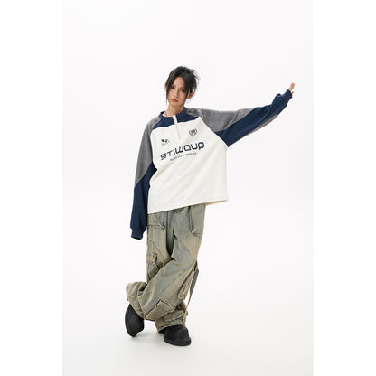 STIWAUP レトロ ルーズ スウェット W639 着用画像 3