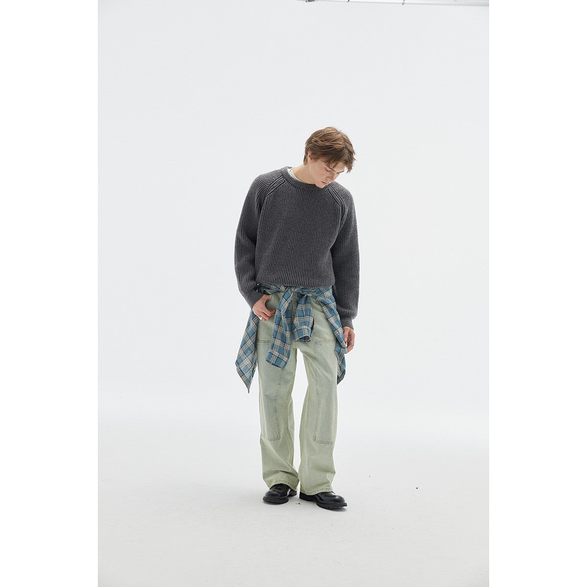 OUSWE レトロ ニット RM11 着用画像 2
