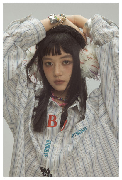 BTBDBTE ストリート シャツ CS2457 ホワイト 着用画像 6