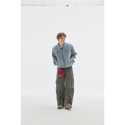 OUSWE レトロ ストリート カーゴパンツ RK86 着用画像 2