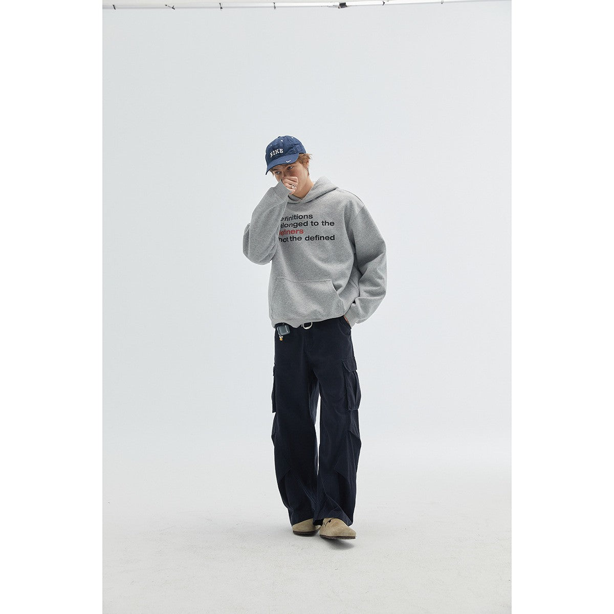 OUSWE レトロ ストリート カーゴパンツ RK86 着用画像 3