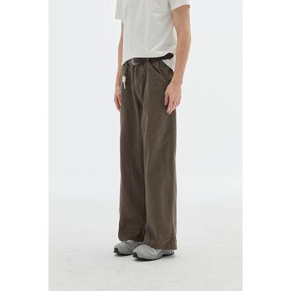 OUSWE レトロ ルーズ カーゴパンツ RK85 ブラウン 着用画像 2