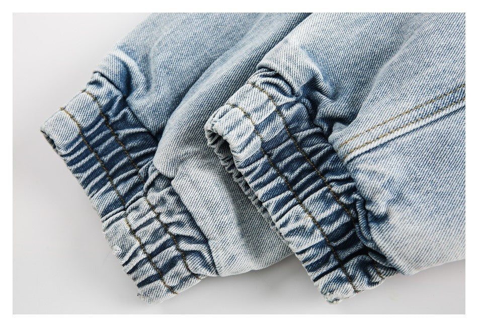OUSWE レトロ デニムジャケット ウォッシュドブルー ディテール画像 8