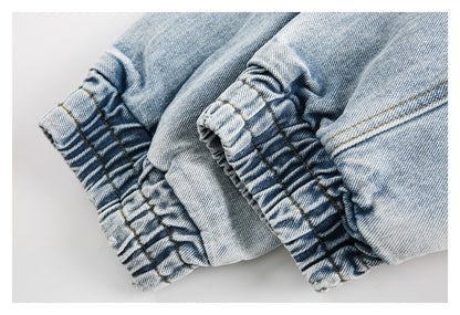 OUSWE レトロ デニムジャケット ウォッシュドブルー ディテール画像 8