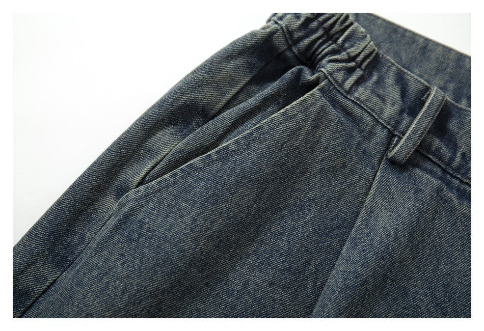 Restarall ウォッシュ 迷彩 カーゴパンツ カモフラージュブルー ディテール画像 9