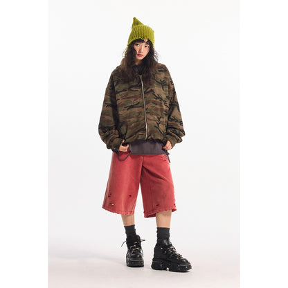 BTBDBTE ウォッシュ 迷彩 ジャケット カモフラージュグリーン 着用画像 3