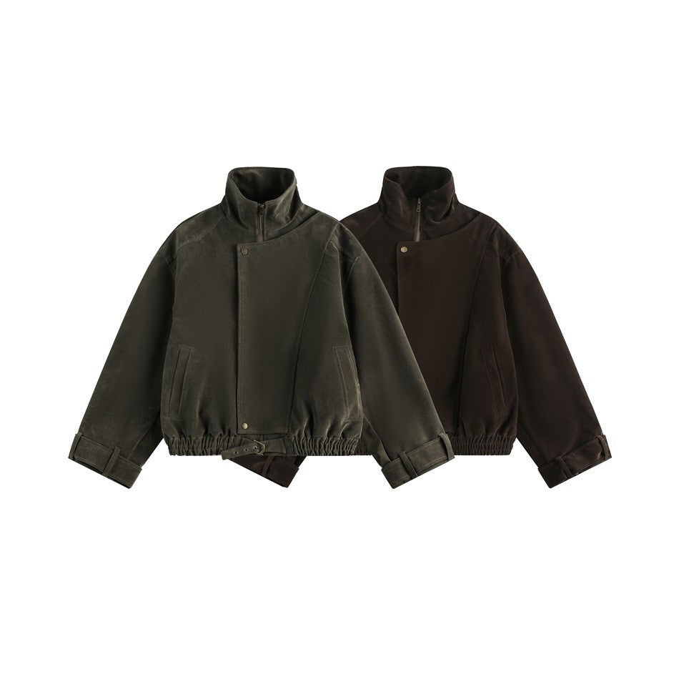 BTBDBTE PUレザー レトロ ジャケット W2536 着用画像 5