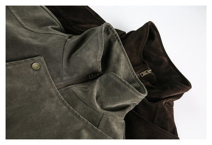 BTBDBTE PUレザー レトロ ジャケット W2536 着用画像 6